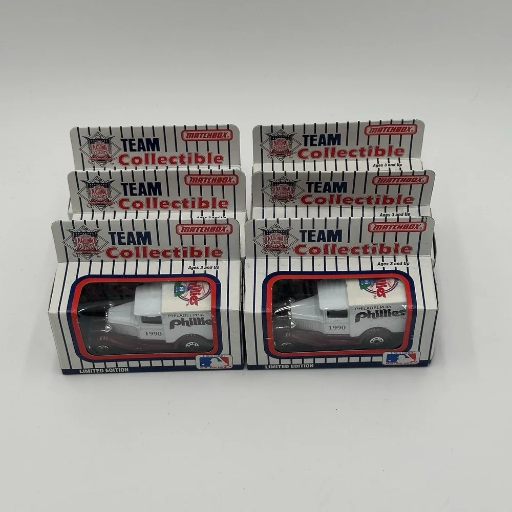1990-91 Matchbox Team Collectibles Philadelphia Phillies Lot 6 Cars NIB